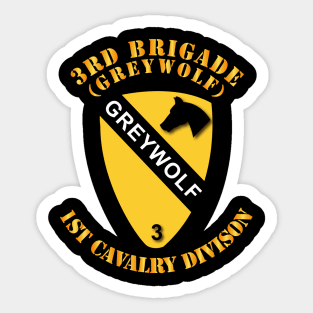 3rd Brigade - 1st Cav Div - Greywolf Sticker